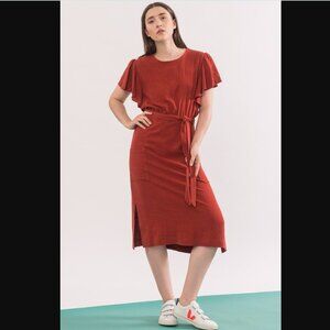 Retro Red Midi Dress paprika Red Jennifer Glasgow